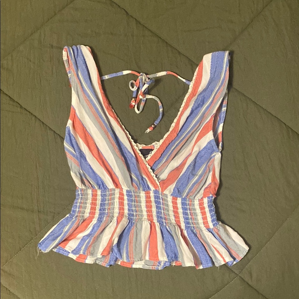 Striped Multicolor Sleeveless Top